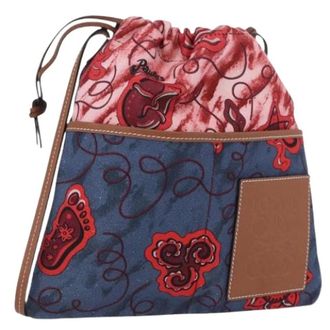 Loewe Pre-owned Bucket Bags, female, Multicolor, Size: ONE SIZE Pre-owned Canvas Shoulder Bag