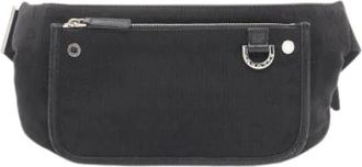 Bulgari Pre-owned Belt Bags, female, Black, Size: ONE SIZE Pre-owned Vintage Canvas Crossbody Bag