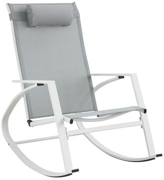 BIZZOTTO Outdoor Schaukelsessel Demid - Weiss/Hellgrau