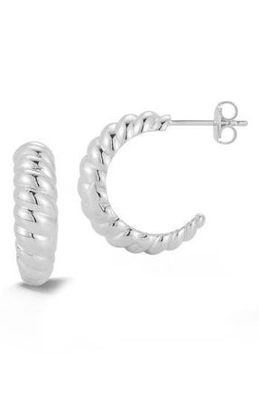 Glaze Jewelry Twisted Hoop Earrings in Silver at Nordstrom Rack