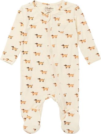 Hatley Mini Hot Dogs Zip Footie in Pristine at Nordstrom, Size Newborn