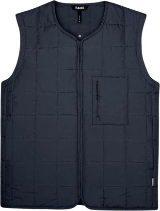 Rains Stijlvolle Navy Liner Vest - Dames - Bodywarmers - Blauw - M - Jassen