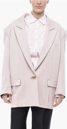 The Attico Oversized Wool-Blend Blazer With Padded Shoulders size 38