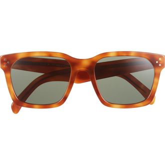 Celine Bold 3 Dots 54mm Geometric Sunglasses in Red Havana /Green at Nordstrom