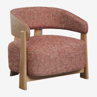 Sklum Pack Di 2 Poltrone In Legno Di Rovere Rivestite Olea Sklum