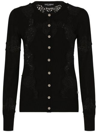 Dolce & Gabbana Cardigan a inserti - Nero