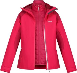 Regatta RWP360 Womens Wentwood VII 3-in-1 Waterproof Outdoor Jacket, Size 40, Pink, pink