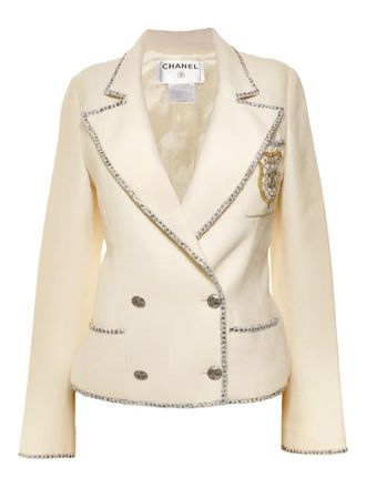 Chanel 2005 double-breasted blazer - Neutrals