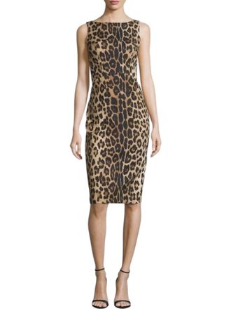 Altuzarra Leopard Print Sheath Dress In Leopard Printed