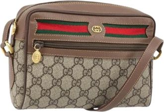 Gucci Pre-owned Vintage Schoudertas - Dames - Vintage Schoudertas - Beige - ONE Size - Leer - Vintage
