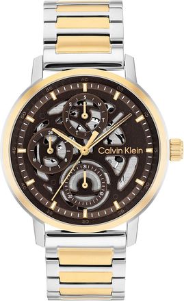 Calvin Klein Mens Multifunction Exposed Dial Link Bracelet Watch - Gold - OS