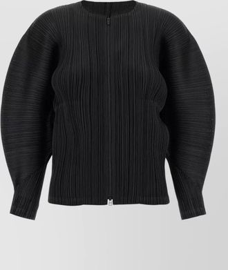 Pleats Please Issey Miyake april edition structured long sleeve jacket