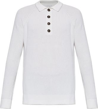 Eleventy Polo a maniche lunghe - Bianco