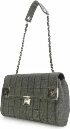 Chanel Pre-owned Denim chanel-bags - Dames - Vintage Schoudertas - Groen - ONE Size - Denim - Vintage