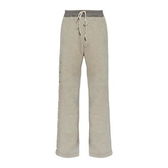 Rick Owens Sweatpants, male, Beige, Size: XS Wide Pusher Sweatpants