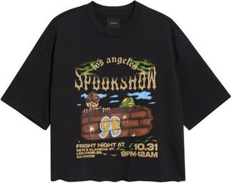 PacSun Spookshow Cutoff Graphic T-Shirt in Black at Nordstrom, Size X-Large
