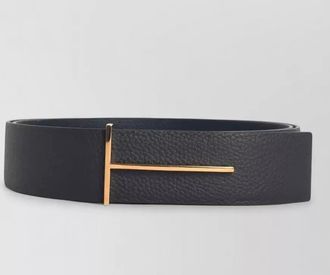 Tom Ford grain leather slim t belt reversible
