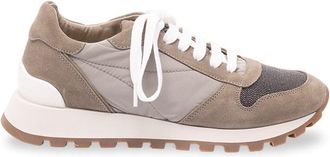 Brunello Cucinelli Fabric Sneakers With Monili
