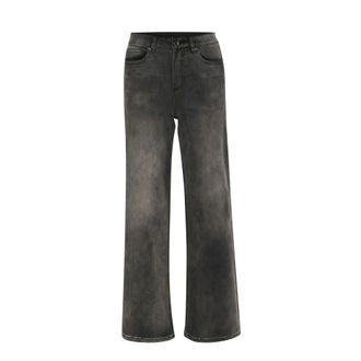 Kaffe Jeans Vita Alta Grigio Medio Denim - - Jeans - Donna - Grigio - L