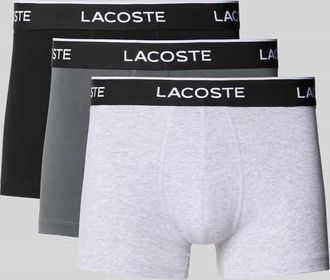 Lacoste Trunks Baumwoll-Mix im 3er-Pack in Hellgrau, Gr&ouml;&szlig;e XXL