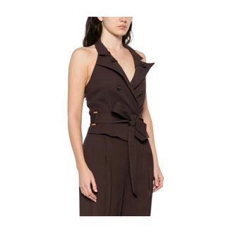 Elisabetta Franchi Dames, Tops, Bruin, Maat: M
