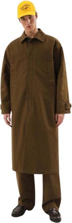 1989 STUDIO Groene Jas Monopetto Stijl - Heren - Trenchcoats - Groen - S - Jassen