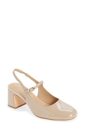Regarde le ciel Edda Slingback Mary Jane Pump in Naplak Camel at Nordstrom, Size 9.5-10Us