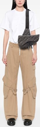 Dior Pre-owned Womens Oblique Canvas Saddle Crossbody - Dark Grey Textile - One Size