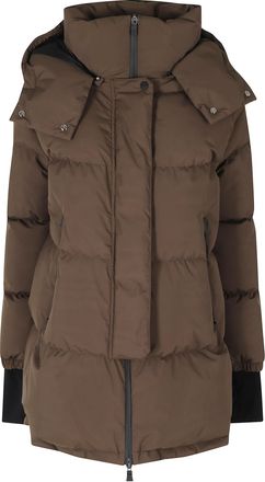 Herno Army Green Hooded Double-Slider Zip Polyester Jacket
