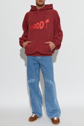 Palm Angels Wide-leg Jeans, Mens, Blue
