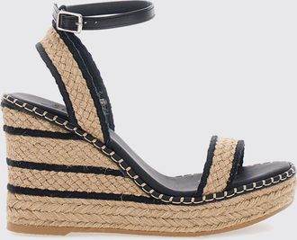Castaner Sandali con zeppa in rafia a righe con plateau in iuta