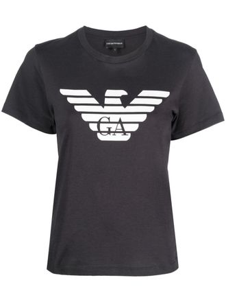 Emporio Armani T-shirt met logoprint - Blauw