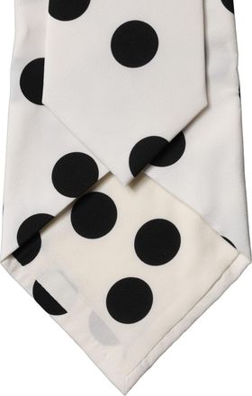 Dolce & Gabbana Polka-Dot Silk Necktie - White