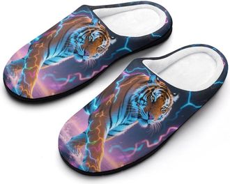 Generic Thunder And Tiger Cotton Slippers for Women Indoor Outdoor Slipper Slip-On Memory Foam Home Shoes