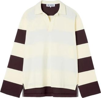 Sunnei Gestreept T-shirt met lange mouwen - Geel