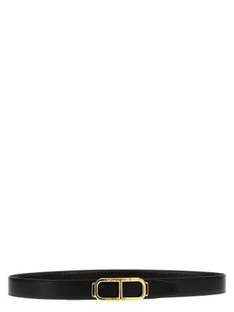 Tom Ford Reversible Python-Print Leather Belt - Black