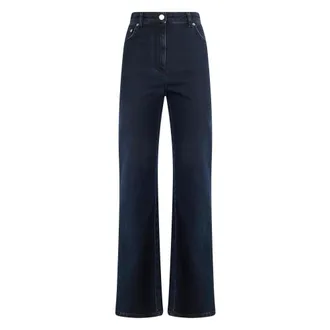 Alberta Ferretti Jeans, Dames, Blauw, S, Katoen, Rechte Jeans
