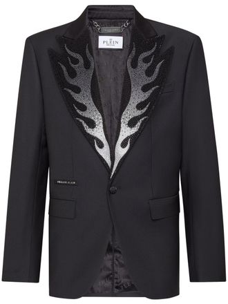 Philipp Plein Blazer Flame monopetto - Nero