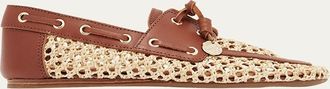 Ancient Greek Sandals Pliaria Raffia and Leather Boat Shoes