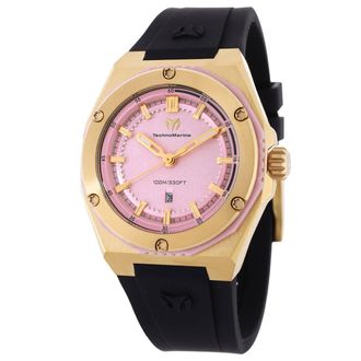 Technomarine Coral Quartz Pink Dial Ladies Watch TM-416084