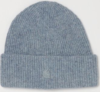 Carhartt Work in Progress Beanie Curtis a coste in poliestere riciclato con logo ricamato