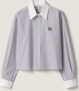 Miu Miu Striped poplin shirt