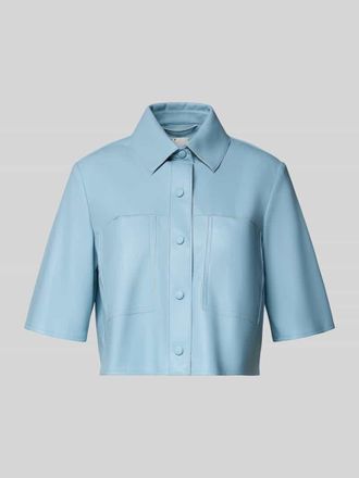 Vera Mont Cropped Blusenshirt mit 1/2-Arm in Hellblau, Gr&ouml;&szlig;e 34