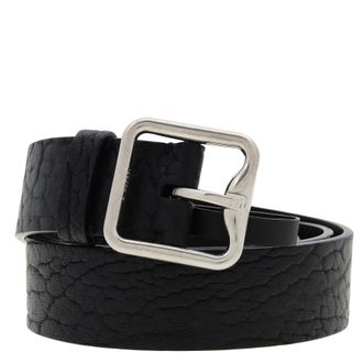 Burberry Leather B Buckle Belt, Size Small