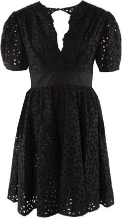 Pinko Zwarte Katoenen Jurk - Dames - Korte kleedjes - Zwart - XS - Katoen - Kleedjes