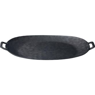 Be Home Wallis Aluminum Tray with Handles in Black at Nordstrom