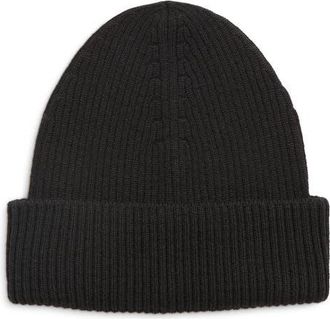 Our Legacy Merino Wool Rib Beanie in Black Rustic Merino at Nordstrom