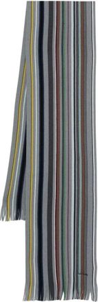 Paul Smith Sjaal met franjes - Heren - Accessoires - Grijs - Maat: ONE Size