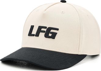 Black Clover LFG Panel 2 Tone Twill Adjustable Hat Baseball Caps Natural/Black, Polyester/Spandex