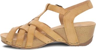 Dansko Womens Tinley Sandals In Tan Milled Burnished